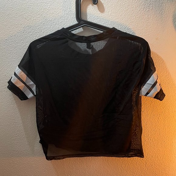 Black mesh see through top T-Shirt - Picture 4 of 5